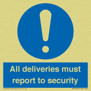 All deliveries must report to security